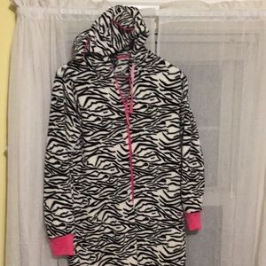 Wetseal 🦓Adult onesie feet less pajamas